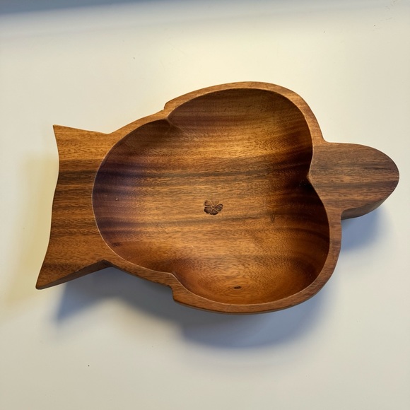 vintage hand carved wooden turtle bowl serving plate dish hand carved Hawaiian - Picture 3 of 9